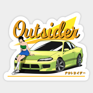 Kawaii outsider anime girl Sticker